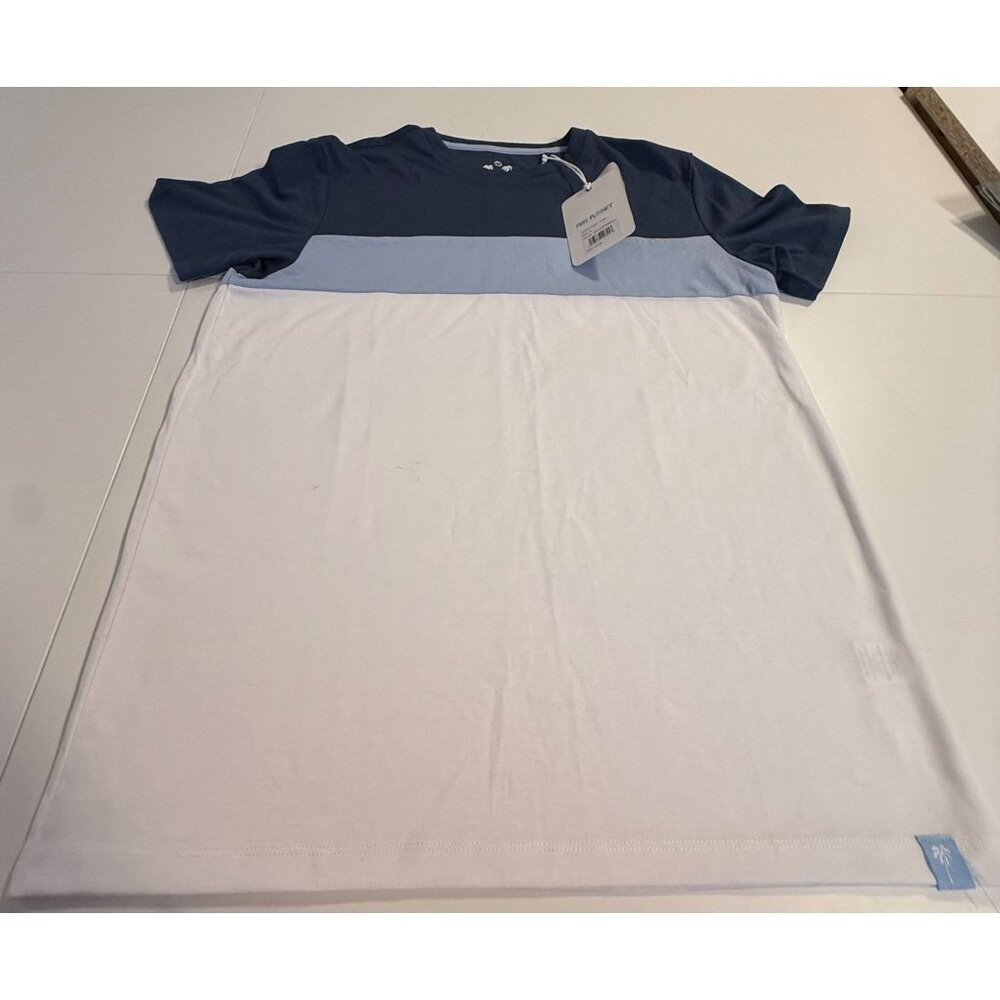 Free Planet Men’s Colorblock T-Shirt Blue/White Size M NWT
